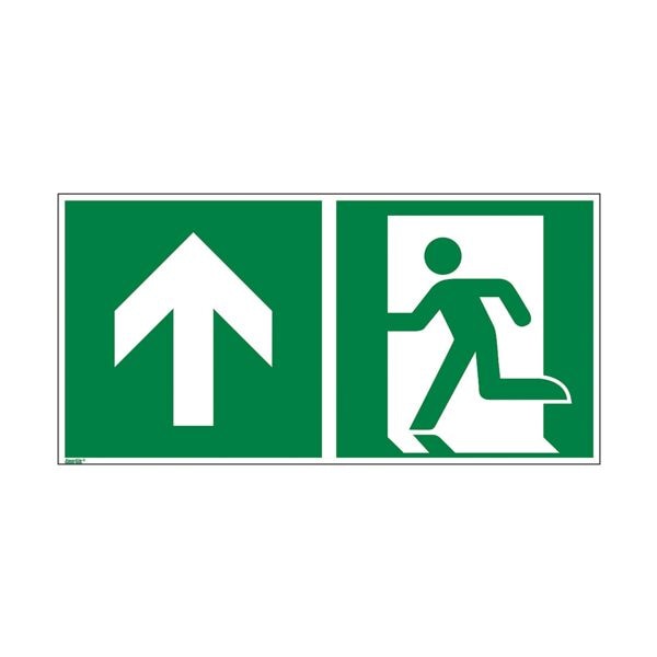 Marahrens Sicherheitskennzeichen »Notausgang geradeaus« 30 x 15 cm mehrfarbig, 30x15 cm Image