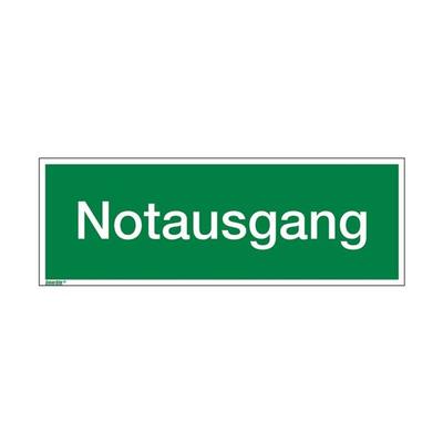 Marahrens Sicherheitskennzeichen »Textschild: Notausgang« nachleuchtend 40 x 0,01 x 14 cm mehrfarbig, 40x14 cm