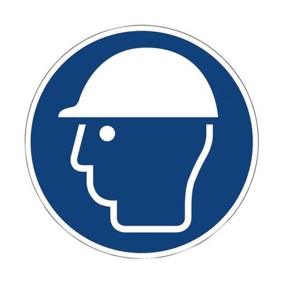 Marahrens Sicherheitskennzeichen »Kopfschutz benutzen [M014]« Ø:10 cm mehrfarbig, 10x0.01 cm