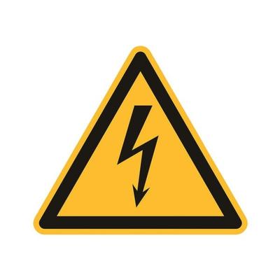 Sicherheitskennzeichen »Warnung vor elektrischer Spannung [W012]« 10 x 10 cm gelb, OTTO Office, 10x10 cm