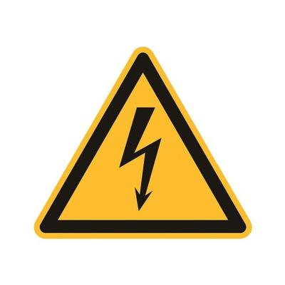Marahrens Sicherheitskennzeichen »Warnung vor elektrischer Spannung [W012]« 10 x 10 cm gelb, 10x10 cm