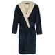 John Christian Men's Warm Hooded Fleece Dressing Gown – Blue Marl (Medium)