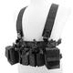 Tactical Chest Rig Vest Adjustable X Harness with 5.56 9mm Rifle Mag Pouches for Airsoft Shooting Wargame Paintball