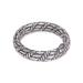 Magic Weave,'Weave Motif Sterling Silver Band Ring from Bali'