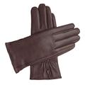 Downholme Classic Leather Cashmere Lined Gloves for Women (Brown, M)