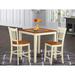 Charlton Home® Neven Counter Height Rubberwood Solid Wood Dining Set Wood in Brown | 36 H in | Wayfair CFEBBF6864CF408D85948AC9F4021E8C