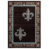 Blue 22 x 0.53 in Area Rug - Fleur De Lis Living Goines Brown/Area Rug Metal | 22 W x 0.53 D in | Wayfair 658814DA2FF746A0946F018B5250FA8B