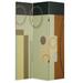 Latitude Run® Flávio 48" X 72" Multi Color Wood Canvas 3 Panel Screen Wood/Canvas in Brown | 72 H x 48 W x 1 D in | Wayfair