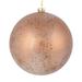 Vickerman 535196 - 4" Mocha Glitter Clear Ball Christmas Tree Ornament (6 pack) (N184176)