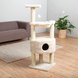 Tucker Murphy Pet™ 52" Judkins Tower Cat Condo Manufactured Wood in Brown/Gray/Pink | 51.75 H x 24.75 W x 24.75 D in | Wayfair