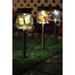ForeverGiftsInc. Butterfly Jar Solar Powered Integrated LED Glass Pathway Light Pack Glass in Black | 14.6 H x 3.15 W x 3.15 D in | Wayfair K007