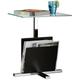 Relaxdays - Table d'appoint avec porte-revues plateau en verre métal design moderne table basse