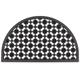 Relaxdays - Paillasson 75x45 cm tapis de sol antidérapant caoutchouc grille demi-rond résistant