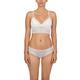 DKNY Women's Modern Lace Racerback Longline Bralette Bra, Poplin White, L