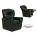 Zoomie Kids Craddock Kids Faux Leather Chair w/ Cup Holder Faux Leather in Black | 28 H x 23 W x 23 D in | Wayfair 542A8D5774ED40CE9B5CD03B67DE88AB
