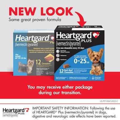 Heartgard Plus Chewables for Dogs Up to 25 lbs., 12 Month Supply