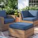 Latitude Run® Larrissa Indoor/Outdoor Cushion Cover Acrylic in Blue/Brown | 6 H in | Wayfair CK-BARBADOS-12c-NAVY