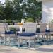 Lark Manor™ Aristidis Patio Dining Side Chair w/ Cushion Wicker/Rattan in Gray | 35.5 H x 19 W x 18 D in | Wayfair ROHE6761 43172865
