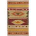 White 36 x 0.5 in Area Rug - Union Rustic Bennett Southwestern Hand-Woven Flatweave Wool Red/Orange/Green Area Rug Wool | 36 W x 0.5 D in | Wayfair