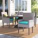 Sol 72 Outdoor™ Rockport Patio Dining Armchair w/ Cushion Metal in Gray | 35 H x 23 W x 21 D in | Wayfair TKC297b-DC-2x-C-ARUBA