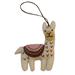 The Holiday Aisle® Felt Llama Ornament Hanging Figurine Fabric in Brown/Red | 4 H x 5 W x 1 D in | Wayfair 6FAA04F159F044378884FD3027AA883E