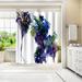 East Urban Home 71" x 74" Shower Curtain, Palm Trees 2 by Suren Nersisyan Polyester in Blue/Gray | 74 H x 71 W in | Wayfair