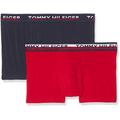 Tommy Hilfiger Men's 2p Trunk Boxer Shorts, Pink (Tango Red/Navy Blazer 062), Medium (Pack of 2)