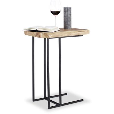 Beistelltisch Holz, rustikaler Dekotisch, praktische Ablage, edles Zedernholz, HxBxT: 60 x 34 x Image