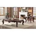 Lark Manor™ Adrea 2 Piece Coffee Table Set Marble/Granite/Wood in Brown/Red | 20 H x 71 W in | Wayfair C8624E520BBA4751A4ACA0662B5EBFBF