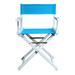 Casual Home Folding Director Chair Solid Wood in White/Blue | 33.75 H x 21.75 W x 17 D in | Wayfair 23AC53CA64644B93A83EEB3C31F8AA68