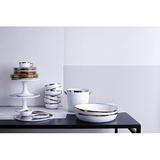 Canvas Home Dauville Porcelain Gold Cake Stand Porcelain China in White/Yellow | 6 H x 11.5 W in | Wayfair C34-CK