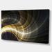 The Twillery Co.® Corwin Abstract 'Yellow Fractal Light Art' Graphic Art Canvas/Metal in Black | 20 H x 40 W x 1 D in | Wayfair