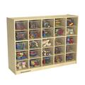 Childcraft Mobile 25 Compartment Cubby w/ Trays Wood in Brown | 36 H x 47.75 W x 13 D in | Wayfair 296153