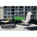 Innit InLove Indoor/Outdoor Handmade Loveseat Wicker/Rattan/Metal/Rust - Resistant Metal in Green/Black | 33 H x 48 W x 24 D in | Wayfair i14-01-11