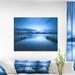 East Urban Home Seascape 'Dark Sea & Piers' Graphic Art Canvas/Metal in Blue | 20 H x 40 W x 1 D in | Wayfair 8898F97AFAA74676B9E320E0C88BEBBB