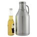 Kegco Grizzly Double Wall Flip Top Beer 64 oz. Growler Stainless Steel in Gray | 11.88 H x 5.25 W in | Wayfair FD-64SS