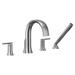 Moen Doux Double Handle Deck Mounted Roman Tub Faucet Trim w/ Handshower in Gray | Wayfair TS984