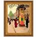 Vault W Artwork Paris Kiosk 1880-84' Framed Oil Painting Print on Canvas Canvas, Resin in Brown/Gray/Red | 29.5 H x 24.5 W x 2 D in | Wayfair