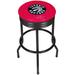 Trademark Global NBA Ribbed 29" Swivel Bar Stool Plastic/Acrylic in Black | 29 H x 20.75 W x 20.75 D in | Wayfair NBA1006-TR3