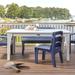 Uwharrie Chair Jarrett Bay Solid Wood Dining Table Wood in Blue | 21 H x 85 W x 40 D in | Outdoor Dining | Wayfair JB93-028W