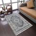 Gray 24 x 0.43 in Indoor/Outdoor Area Rug - Bungalow Rose Beier Oriental Area Rug Polyester | 24 W x 0.43 D in | Wayfair