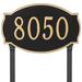 Montague Metal Products Inc. Cambridge 1-Line Lawn Address Sign Metal | 9.75 H x 15.5 W x 0.25 D in | Wayfair PCS-0054S1-L-NS