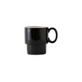 Tuxton Duratux Stackable Coffee Mug Ceramic in White/Black | 3.75 H in | Wayfair B4M-1003