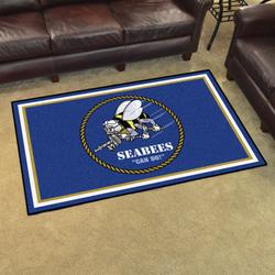 Blue/Navy 44 x 0.25 in Area Rug - FANMATS U.S. Seabees Tufted Navy Rug Nylon | 44 W x 0.25 D in | Wayfair 22953
