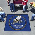 Blue/Navy 60 x 0.25 in Area Rug - FANMATS U.S. Seabees Tufted Navy Area Rug Nylon | 60 W x 0.25 D in | Wayfair 22950