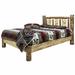 Loon Peak® Glacier Country Collection Pine Platform Bed Wood in Brown/Green | 47 H x 76 W in | Wayfair CF9D7467C3764E4687F910F9C383080A