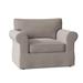 Armchair - Darby Home Co Kingsbridge 48" Wide Slipcovered Armchair Polyester/Other Performance Fabrics in Gray | 36 H x 48 W x 38 D in | Wayfair