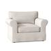 Armchair - Darby Home Co Kingsbridge 48" Wide Slipcovered Armchair Polyester/Other Performance Fabrics in White | 36 H x 48 W x 38 D in | Wayfair