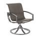 Woodard Metropolis Sling Swivel Patio Dining Chair Sling in Gray | 34.5 H x 25.25 W x 29.25 D in | Wayfair 320472-67E