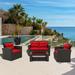 Sol 72 Outdoor™ Indoor/Outdoor Replacement Cushion Set Polyester in Red | 4 H x 22 W in | Wayfair 7D784D43408C479A8395FAB0F2E5965D